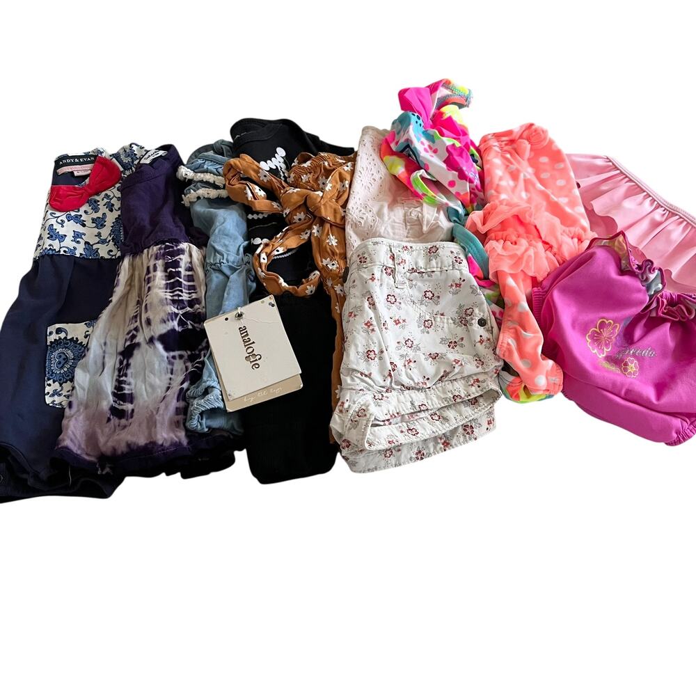 Girls summer outfits assortment bundle size 9/12 months